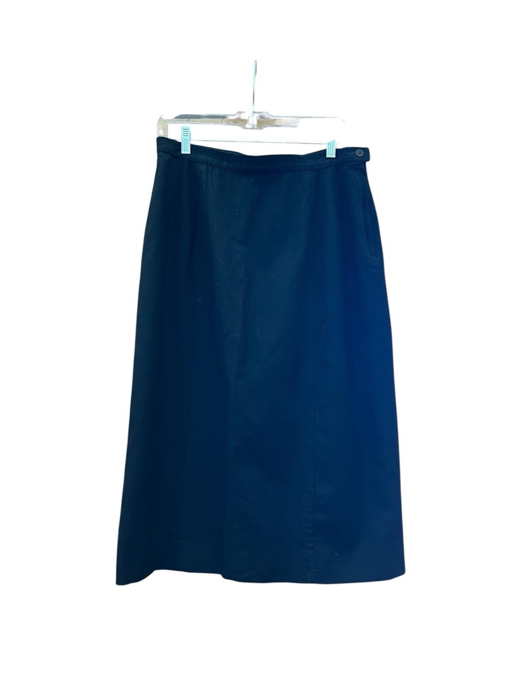 Pendleton Vintage 100% Virgin Wool Black Midi Pencil Skirt Size 16 USA Academia - Picture 2 of 6